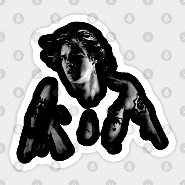 Graphic Picture Johnny Films Character Sticker by WillyPierrot